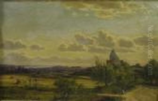 View Of Noddebo And Lake Esrom Oil Painting by Carsten Henrichsen