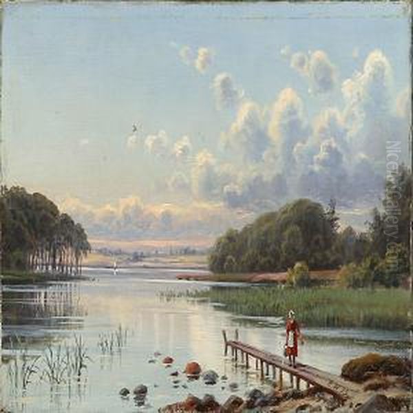 View From Furesoen Oil Painting by Carsten Henrichsen