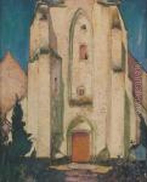 L'eglise De Knokke Oil Painting by Anto Carte