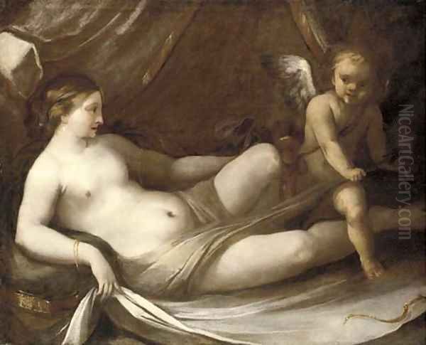 Venus with Cupid Oil Painting by Niccolo Berrettoni