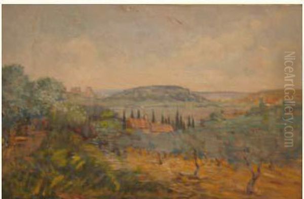 Paysage De Provence Oil Painting by Eugene Cartier