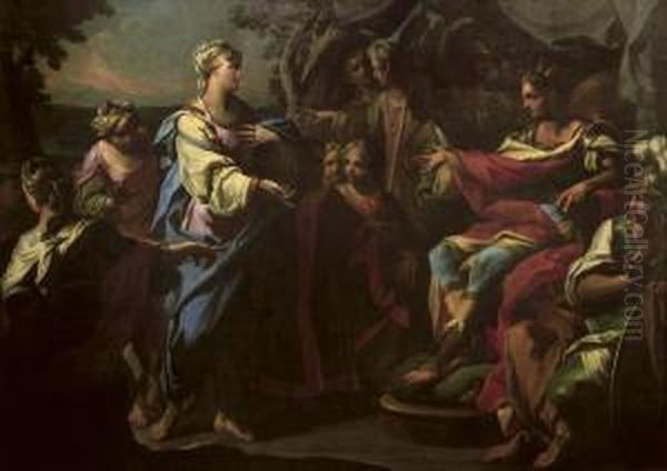 The Family Of Darius Before Alexander The Great Oil Painting by Andrea Casali