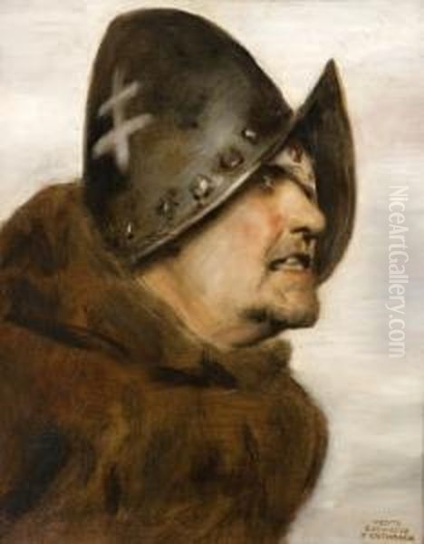 Soldado Con Morrion Oil Painting by Antonio Salvador Casanova Y Estorach