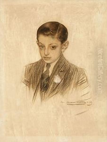 Retrato De Enrique Monteys Oil Painting by Ramon Casas Y Carbo