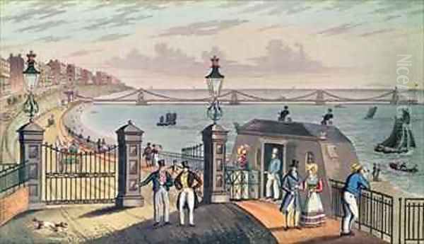 The Chain Pier on the front at Brighton Oil Painting by Ian Bruce