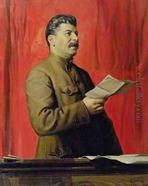 Portrait of Josif Stalin Oil Painting by Isaak Israilevich Brodsky