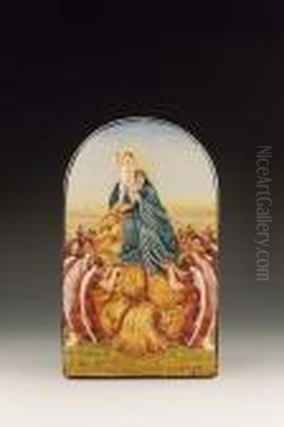 Madonna Del Grano Oil Painting by Basilio Cascella