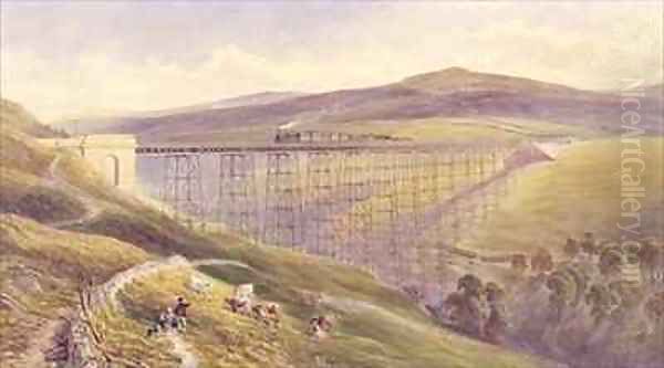 Belah Viaduct Oil Painting by John Osborn Brown