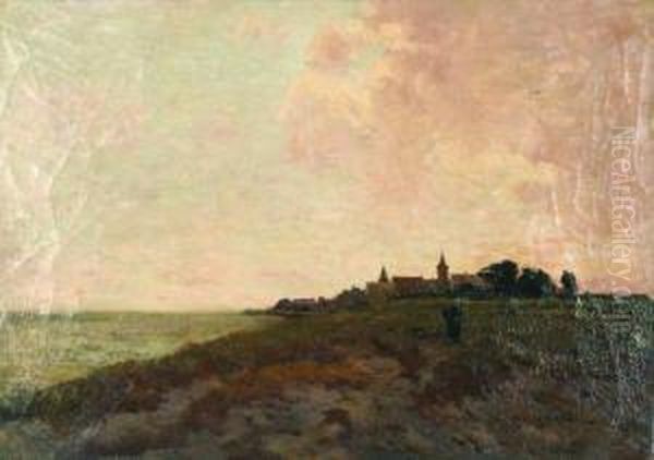 Crepuscule Au Bord De Mer Oil Painting by Alfred Casile