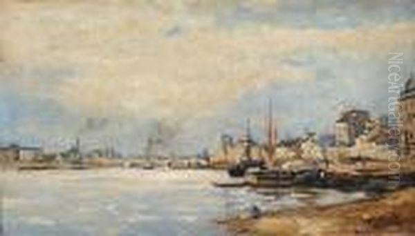 Bord De Seine Oil Painting by Alfred Casile