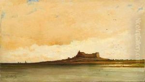 Citadelle En Bord De Mer. Oil Painting by Alfred Casile