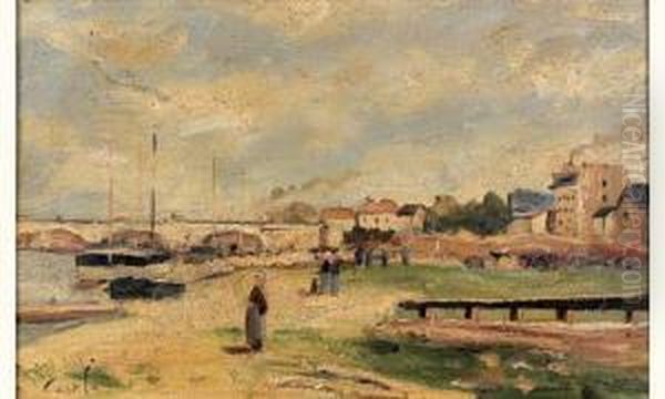 Animation Sur Les Berges Oil Painting by Alfred Casile