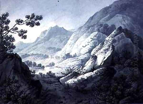 Landscape Sketches 7 Oil Painting by Joseph Francis Burrel