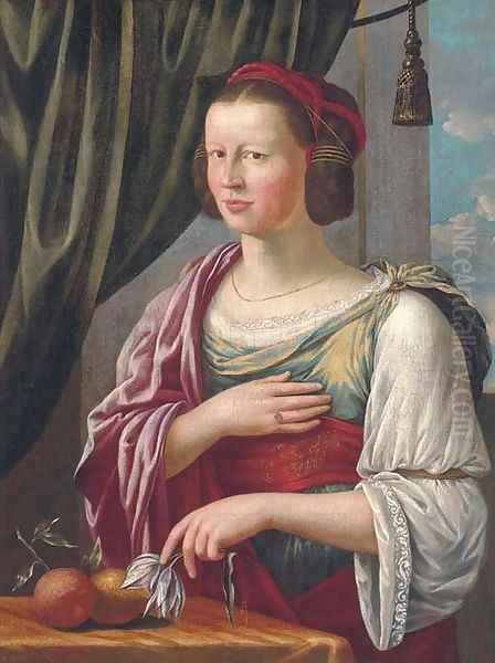 Portrait of a lady Oil Painting by Leonhard Beck