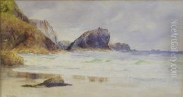 The Lion Rock, Kynance. Oil Painting by William Casley