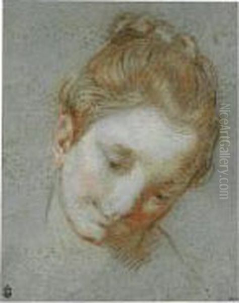 The Head Of A Woman Oil Painting by Alessandro Casolani