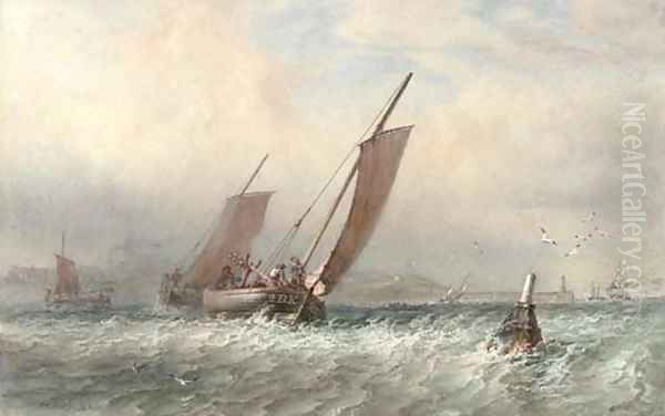 Heading out to the fishing grounds Oil Painting by Sir Oswald Walter Brierly