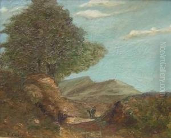 Paysage De Provence Oil Painting by Armand Th. Cassagne