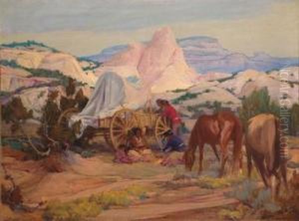 Evening Meal - Navajo Land by Ira Diamond Gerald Cassidy