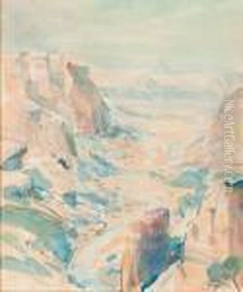 Canyon De Chelly Oil Painting by Ira Diamond Gerald Cassidy