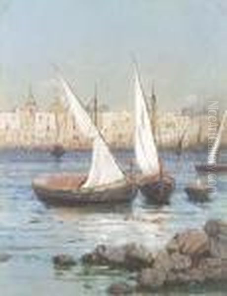 Vele Al Porto Oil Painting by Francesco Coppola Castaldo