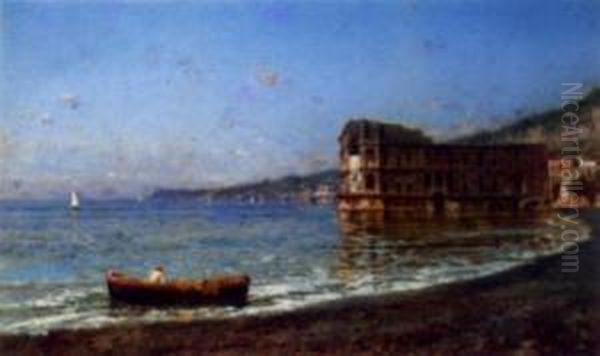 Castella Donna Anna, Posilippo Oil Painting by Francesco Coppola Castaldo