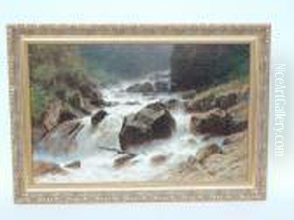 Torrent En Montagne Oil Painting by Gustave Castan