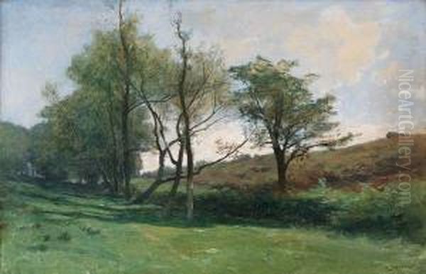 Paysage Deprintemps Oil Painting by Gustave Castan