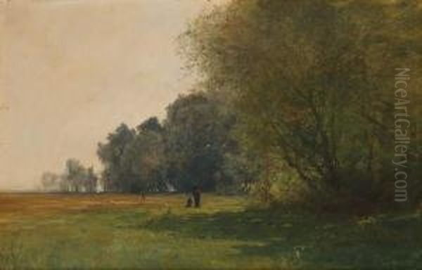 Promenade A La Campagne Oil Painting by Gustave Castan