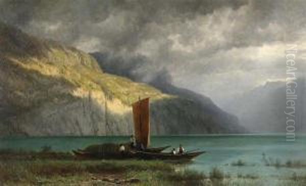 Vierwaldstattersee. Oil Painting by Gustave Castan