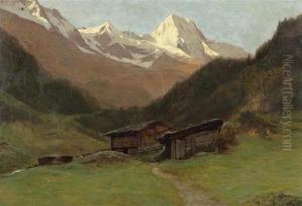 Lauterbrunnen. Oil Painting by Gustave Castan