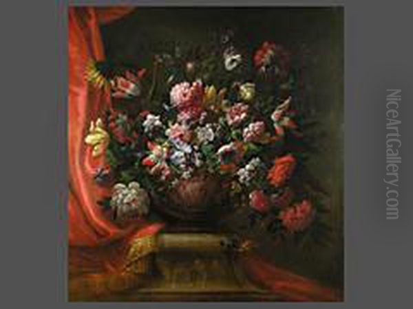 Blumenstillleben Oil Painting by Pieter Casteels