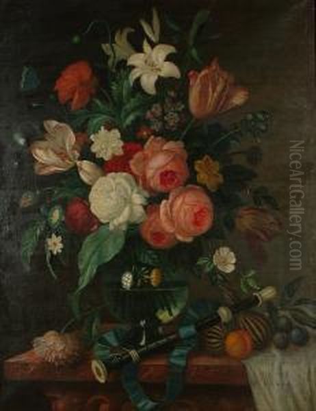 Still Lives Of Flowers Oil Painting by Pieter Casteels