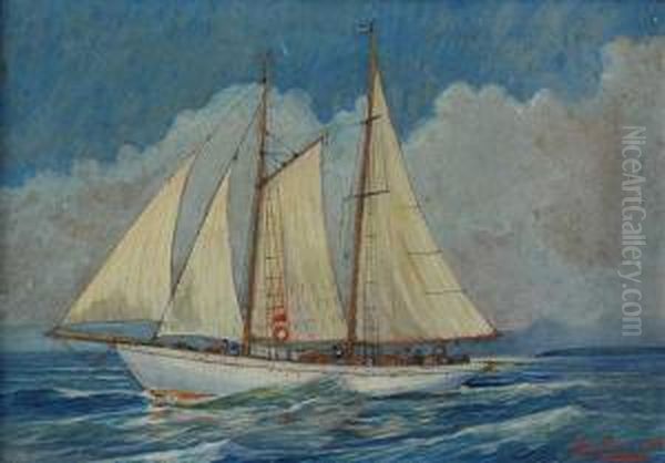 Velero Oil Painting by Roberto Castellanos Mane