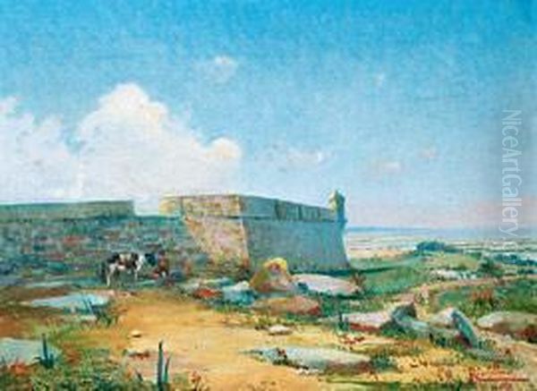 Fuerte De Santa Teresa Oil Painting by Roberto Castellanos Mane