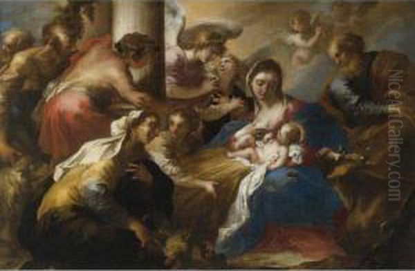 Adoration Of The Shepherds Oil Painting by Valerio Castello