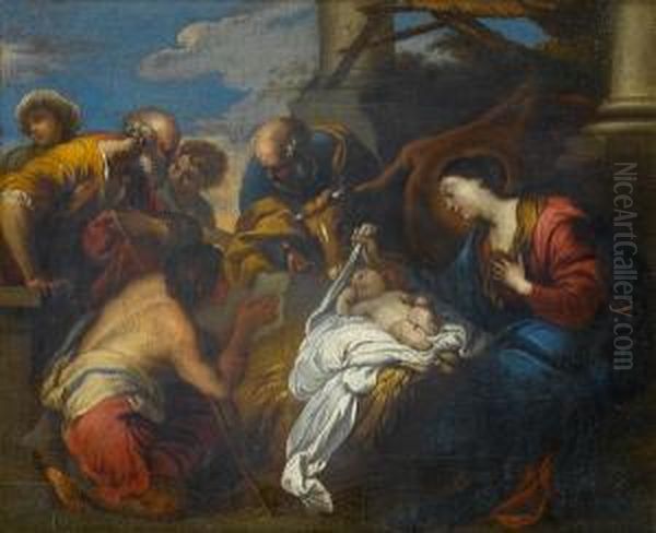 The Adoration Of The Shepherds Oil Painting by Valerio Castello