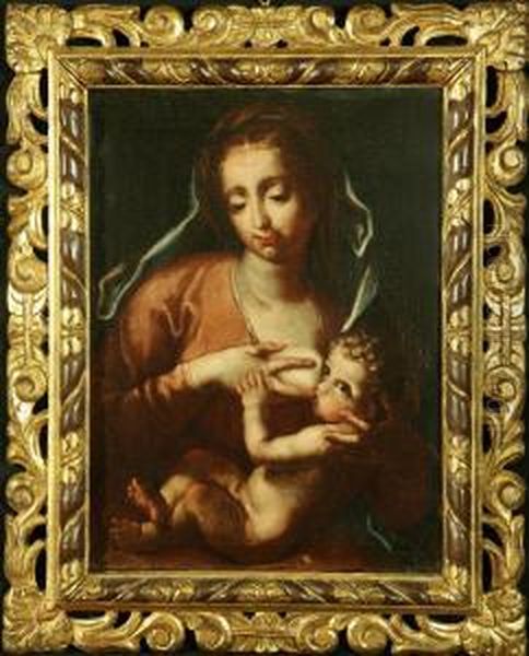 Madonna Con Bambino Oil Painting by Valerio Castello