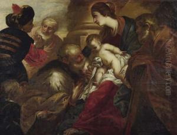 The Adoration Of The Magi. Oil Painting by Valerio Castello