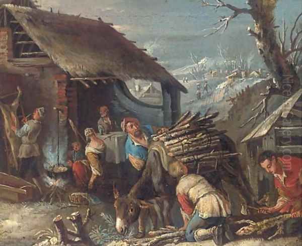 Winter and Autumn Oil Painting by Jacopo Bassano (Jacopo da Ponte)