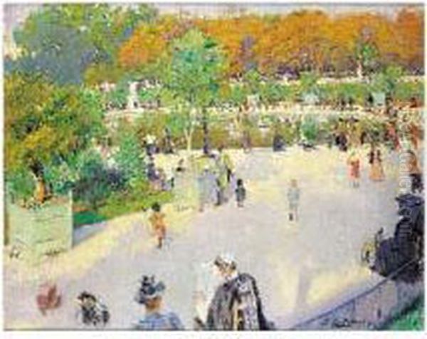 Jardin Du Luxembourg Oil Painting by Claudio Castelucho Diana