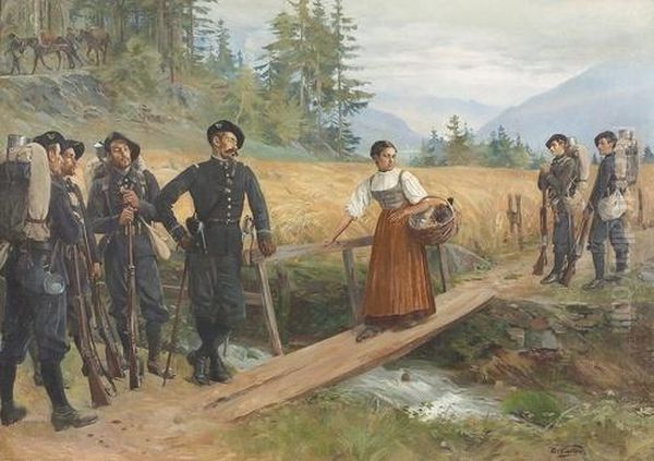 Chasseurs Alpins. Oil Painting by Edouard Castres