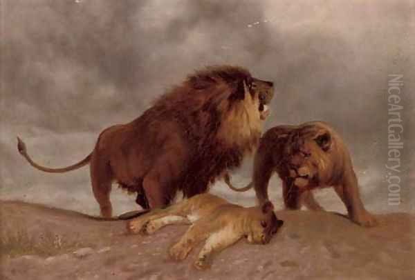 King of the pride Oil Painting by Rosa Bonheur