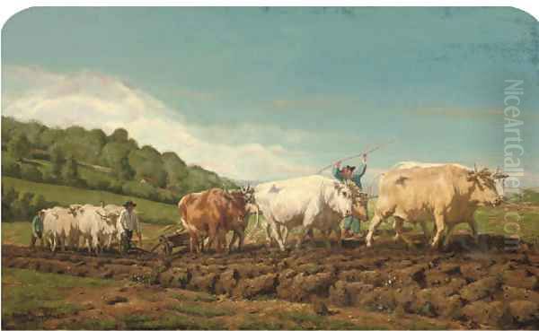 Labourage nivernais Oil Painting by Rosa Bonheur