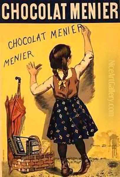 Reproduction of a poster advertising 'Menier' chocolate Oil Painting by Firmin Bouisset