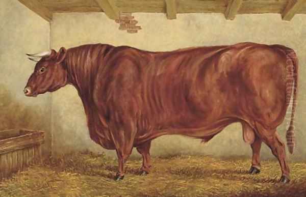 Brutus, a prize bull Oil Painting by George Banham