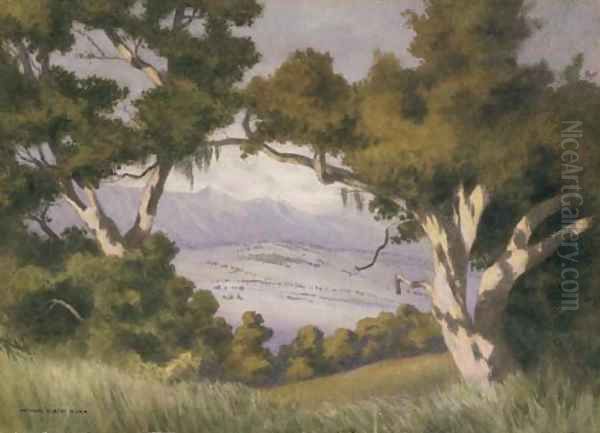 A Vista, Hope Ranch, Santa Barbara, California Oil Painting by George Elbert Burr