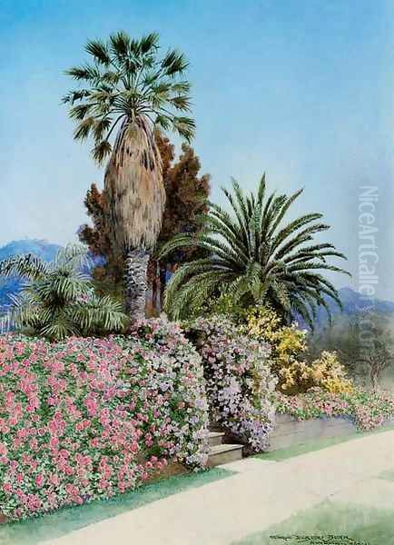 Buenaventura, Santa Barbara, California Oil Painting by George Elbert Burr