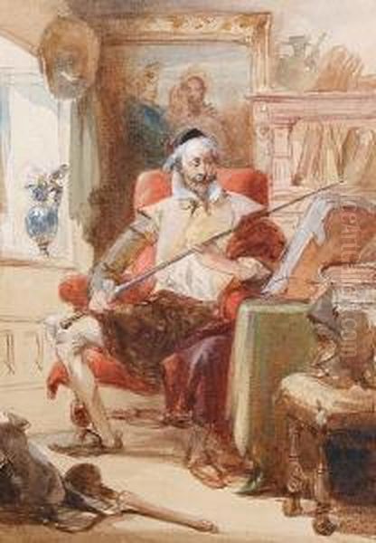 The Connoisseur Oil Painting by Charles Cattermole