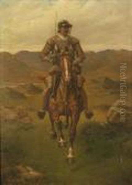 A Cavalier Oil Painting by Charles Cattermole